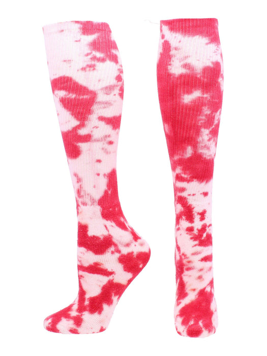 TCK Scarlet/White / Small Tie Dye Multisport Tube Socks Soccer Softball