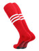 TCK Scarlet/White / X-Large Elite Performance Baseball Socks Dugout Pattern B