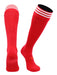 TCK Scarlet/White / X-Large Premier Soccer Socks with Fold Down Stripes