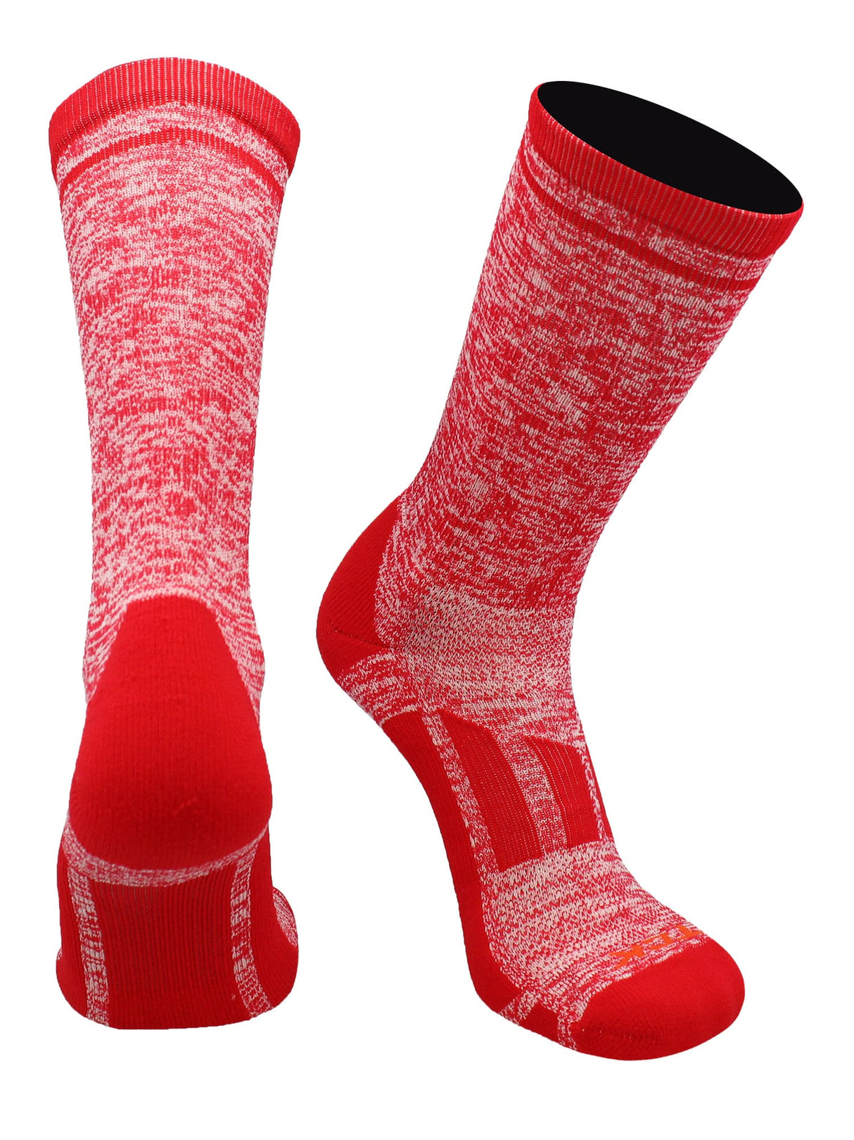 TCK Scarlet/White / X-Large Sports Heathered Crew Socks