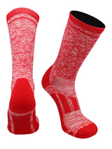 TCK Scarlet/White / X-Large Sports Heathered Crew Socks