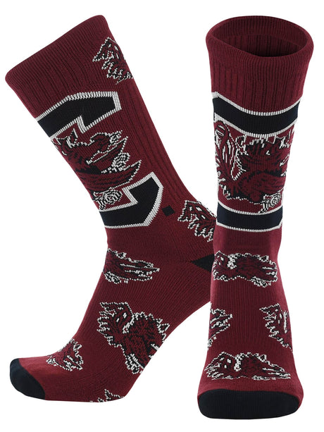 TCK South Carolina Cardinal/Black/White / Large South Carolina Gamecocks Mayhem Crew Socks