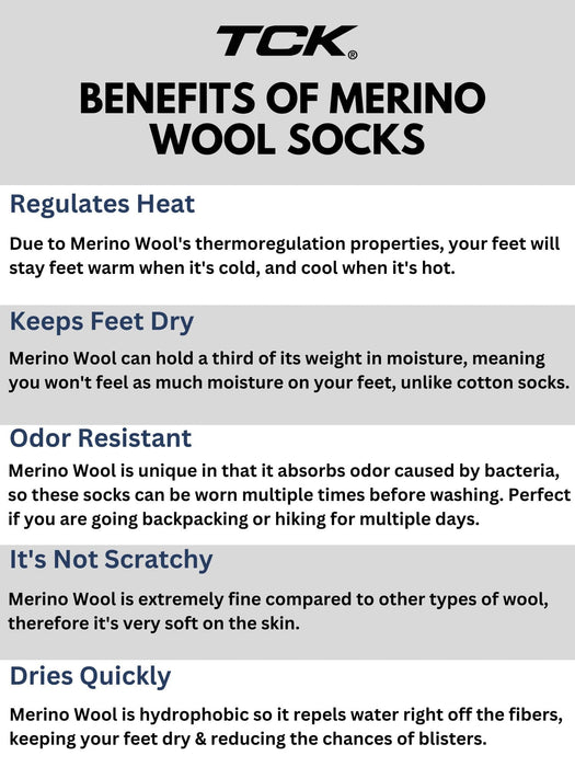 TCK Sunset Merino Wool Hiking Socks For Men & Women