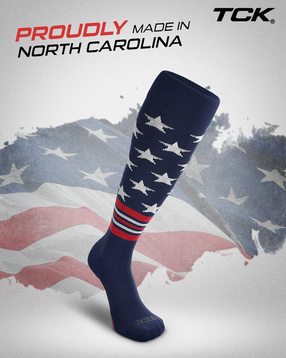 TCK TCK Freedom Dugout USA Made Stars & Stripes OTC Socks