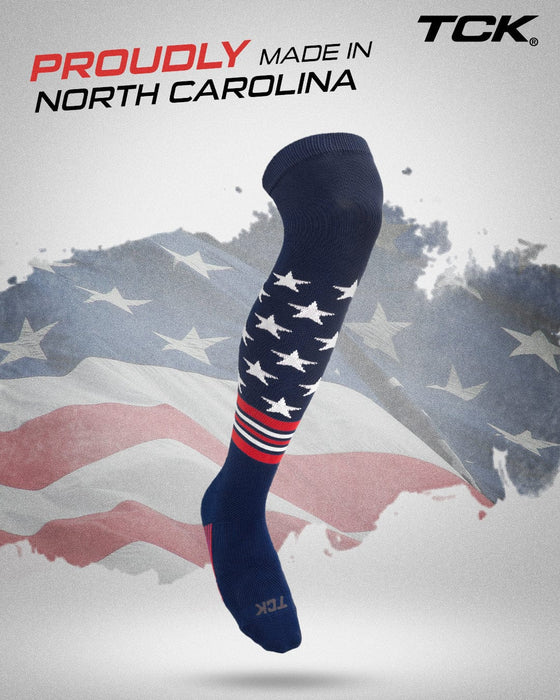 TCK TCK Freedom Dugout USA Made Stars & Stripes OTK Socks