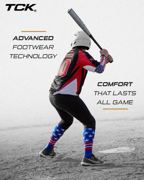 TCK TCK Freedom Dugout USA Made Stars & Stripes OTK Socks