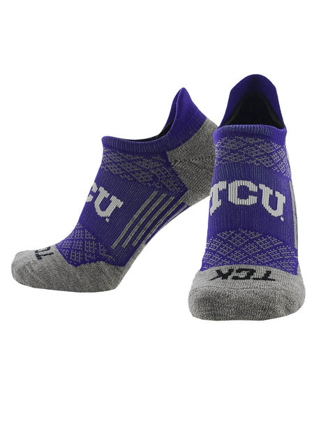 TCK TCU Horned Frogs / Large TCU Horned Frogs No Show Tour Socks