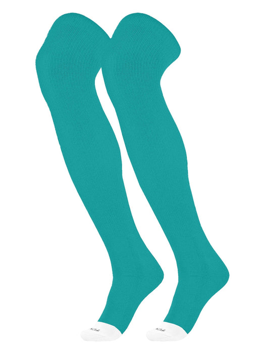 TCK Teal / Large Pro Plus Performance Prosport - Long Over the Knee Socks for Baseball - Adult Sizes