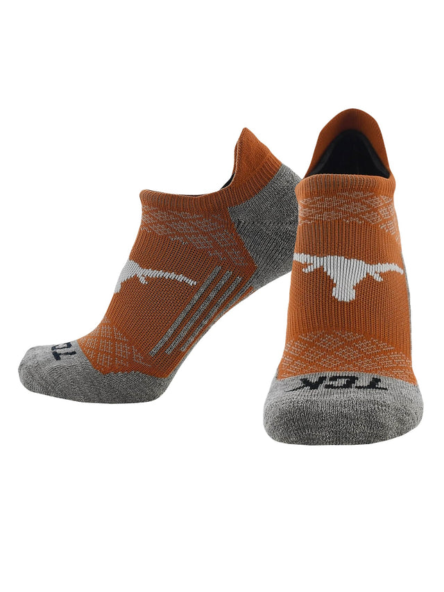 TCK Texas Longhorns / Large Texas Longhorns No Show Tour Socks