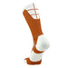 TCK Texas Orange/White / Medium Crew Length Football Socks