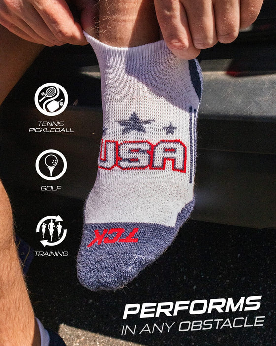 TCK Tour USA No Show Socks for Men & Women - Premium Sports Sock