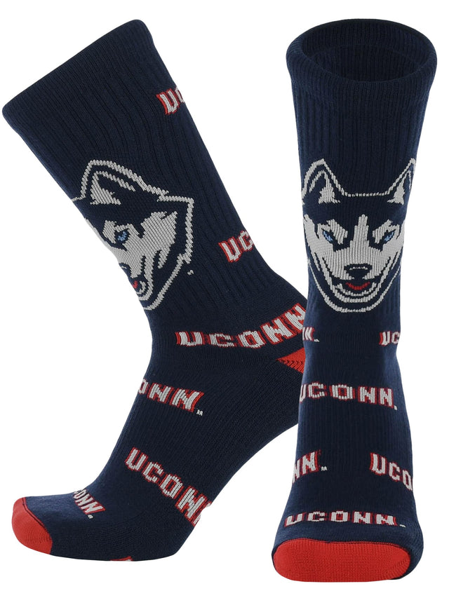TCK UConn Navy/Scarlet/White / Large UConn Huskies Mayhem Crew Socks