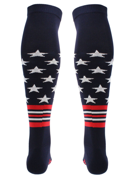 TCK USA Freedom Baseball Socks Long Over the Knee