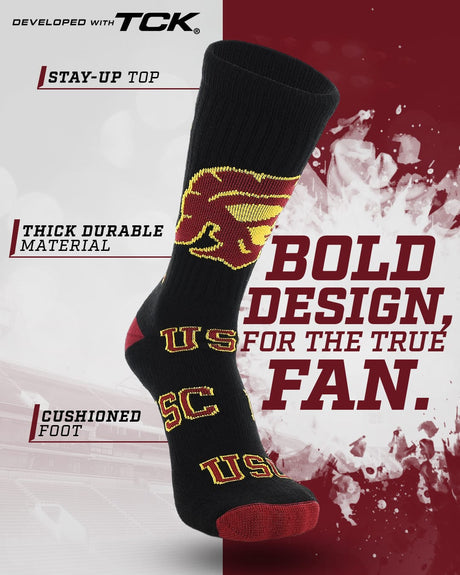 USC Trojans Mayhem Crew Socks (Made in USA)