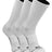 TCK White-3 Pack / Large Athletic Sports Socks Crew Length 3-pack