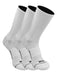 TCK White-3 Pack / Large Athletic Sports Socks Crew Length 3-pack