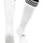 TCK White/Black / Large Premier Soccer Socks with Fold Down Stripes