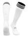 TCK White/Black / Large Premier Soccer Socks with Fold Down Stripes