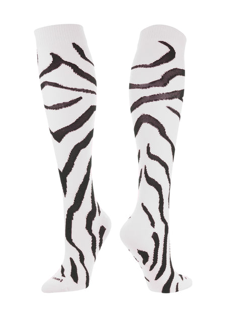 TCK White/Black / Small TCK Sports Krazisox Zebra Stripe Socks