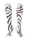 TCK White/Black / Small TCK Sports Krazisox Zebra Stripe Socks