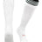 TCK White/Dark Green / Medium Premier Soccer Socks with Fold Down Stripes