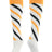 TCK White/Gold/Black / Small Candy Stripes Softball Socks Knee High
