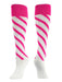 TCK White/Hot Pink/Hot Pink / Small Candy Stripes Softball Socks Knee High