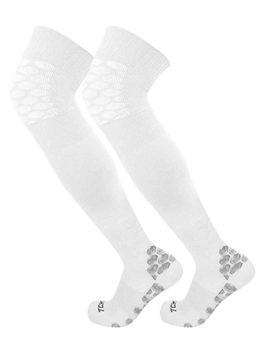 TCK White / Large (9-12 Shoe Size) High Performance Long Sports Socks