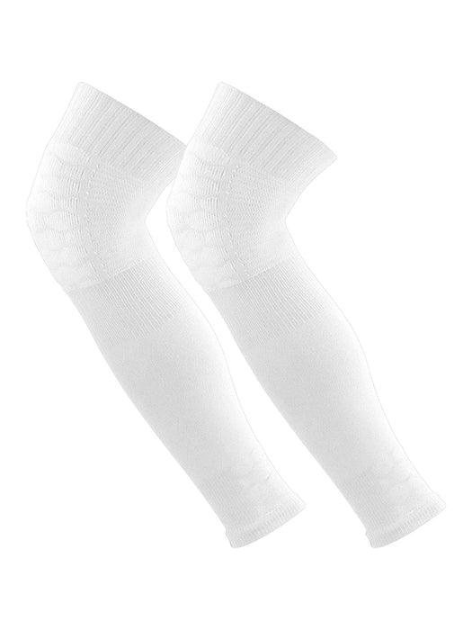 TCK White / Large Athletic Padded Leg Sleeves Over the Knee Defender