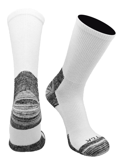 TCK White / Large Blister Resister Socks Crew Length