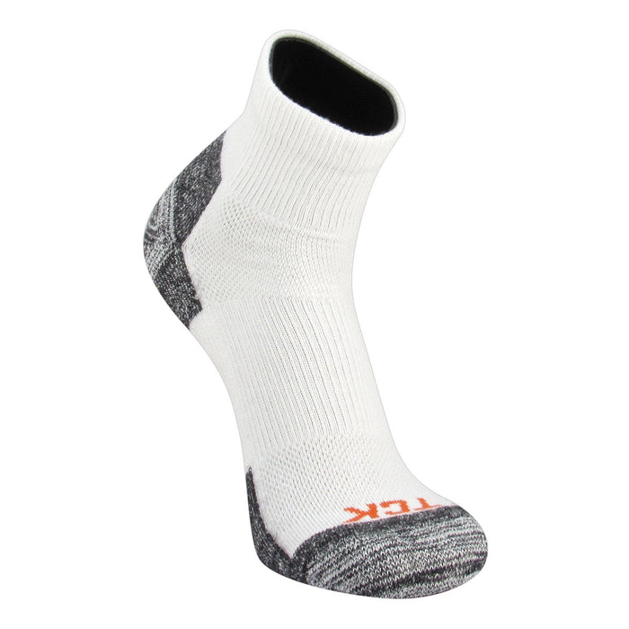 TCK White / Large Blister Resister Socks Quarter Length