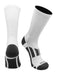 TCK White / Large Elite Performance Sports Socks 2.0 Crew Length