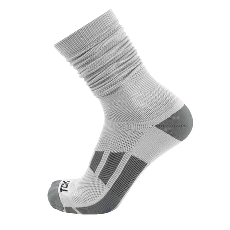 TCK White / Large Football Scrunch Socks For Men and Boys