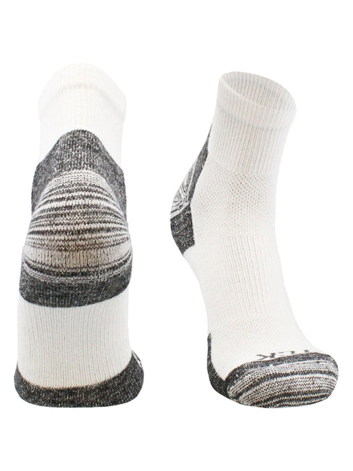 TCK White / Large Pickleball Socks Quarter Length