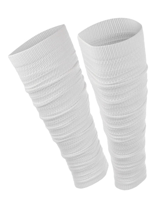 TCK White / Large Pre Scrunched Football Leg Sleeves For Men and Boys