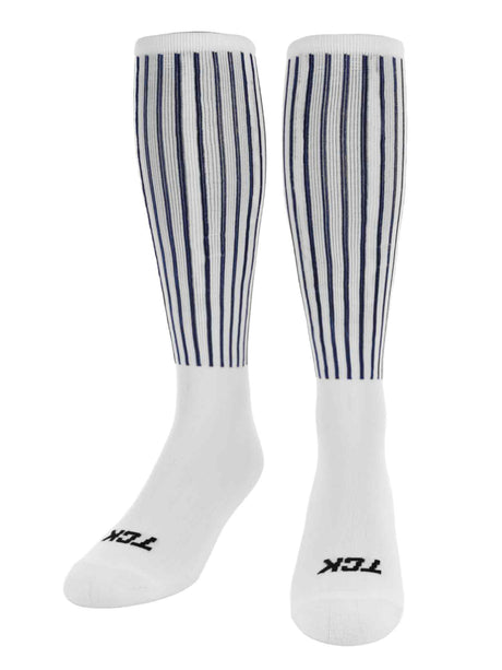 Vertical Stripe Athletic Knee High Socks