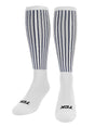 Vertical Stripe Athletic Knee High Socks
