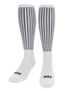 Vertical Stripe Athletic Knee High Socks