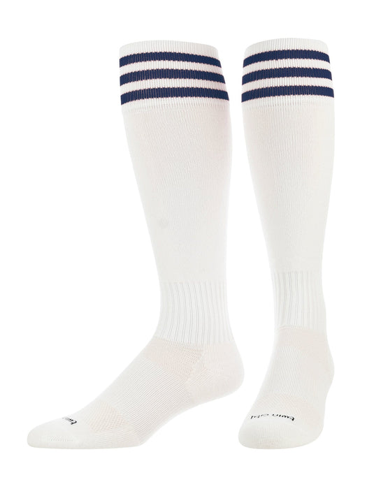 TCK White/Navy / Medium Finale Soccer Socks 3-Stripes