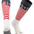 TCK White/Navy/Scarlet / Large USA Stars and Stripes Baseball Socks