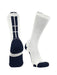 TCK White/Navy / X-Large Baseline 3.0 Athletic Crew Socks Adult Sizes Team Colors