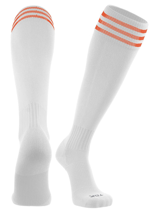 TCK White/Orange / Medium Finale Soccer Socks 3-Stripes