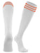 TCK White/Orange / Medium Finale Soccer Socks 3-Stripes