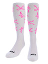 TCK White/Pink / Large Bows All-Over Tube Socks