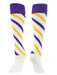 TCK White/Purple/Gold / Large Candy Stripes Softball Socks Knee High