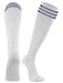 TCK White/Purple / Medium Finale Soccer Socks 3-Stripes