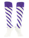 TCK White/Purple/Purple / Large Candy Stripes Softball Socks Knee High