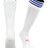 TCK White/Royal / Large Premier Soccer Socks with Fold Down Stripes