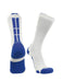TCK White/Royal / X-Large Baseline 3.0 Athletic Crew Socks Adult Sizes Team Colors