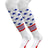 TCK White/Scarlet/Royal / Small TCK Freedom Dugout USA Made Stars & Stripes OTK Socks